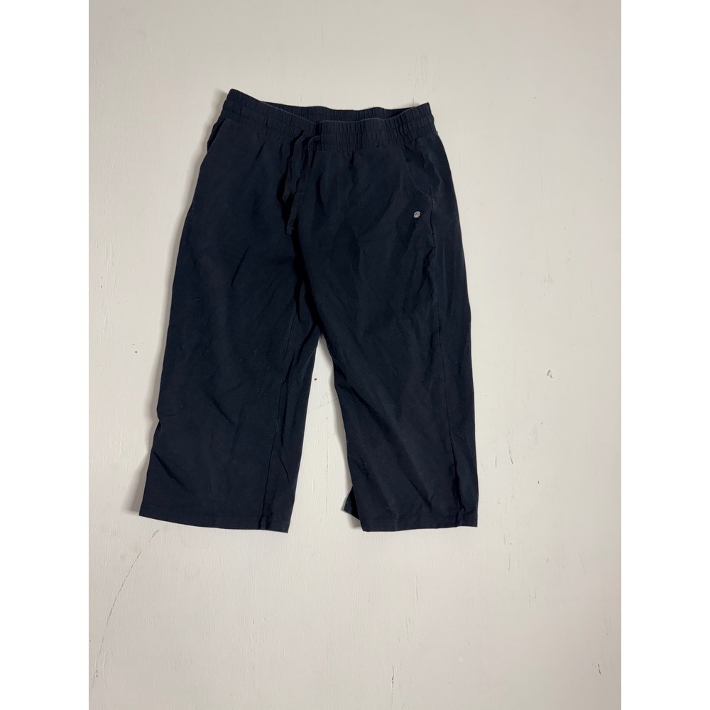Willit Black Capri Pants Womens Large Yoga Hiking Cropped Joggers Cotton Stretch